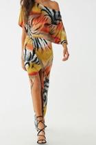 Forever21 Abstract Animal Print Maxi Dress
