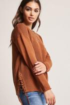 Forever21 Lace-up Hem Sweater