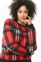 Forever21 Plus Size Brushed Knit Plaid Sweater
