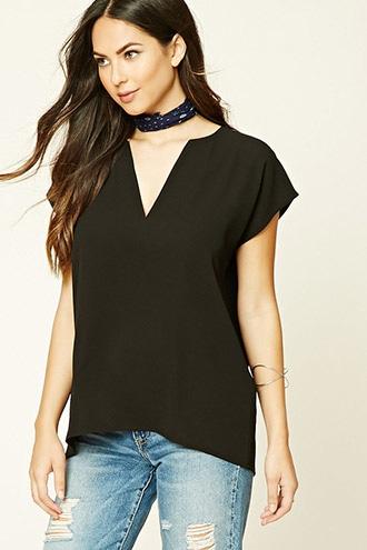 Forever21 Textured Woven Top