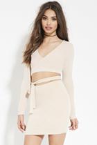 Forever21 Women's  Self-tie Cutout Dress