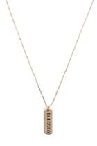 Forever21 Blessed Bar Pendant Necklace