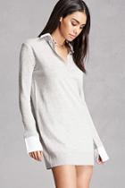Forever21 Contrast Collar Sweater Dress