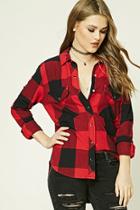Forever21 Distressed Gingham Shirt