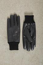 21 Men Men Faux Leather Gloves