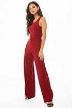 Forever21 Lace-back Wide-leg Jumpsuit