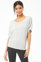 Forever21 Active Marled Cutout Tee