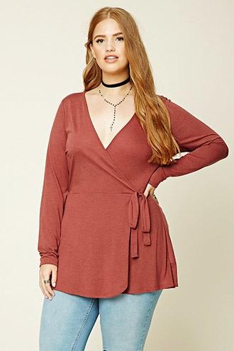 Forever21 Plus Women's  Ginger Plus Size Surplice Tunic