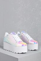 Forever21 Y.r.u. Holograph Platform Shoes