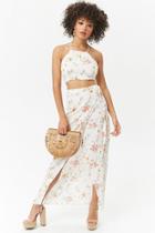 Forever21 Floral Print Wrap Maxi Skirt