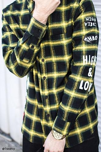 Forever21 Patched Flannel Shirt