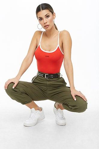 Forever21 Embroidered Love Graphic Top