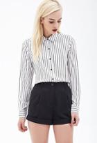 Forever21 Sheer Striped Blouse