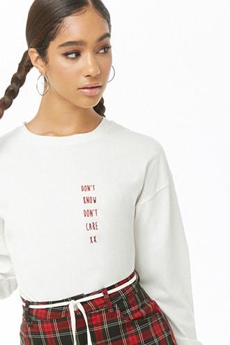 Forever21 Dont Know Dont Care Tee