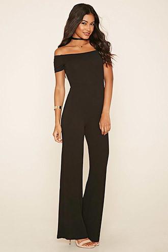 Forever21 Women's  Off-the-shoulder Jumpsuit