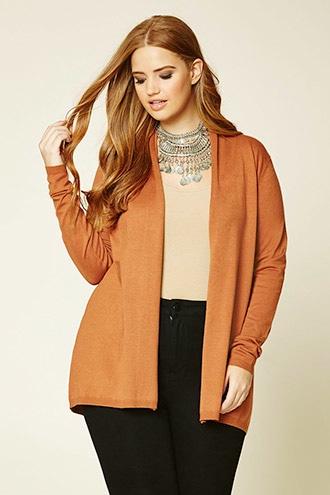 Forever21 Plus Women's  Ginger Plus Size Shawl Cardigan