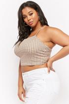 Forever21 Plus Size Houndstooth Cropped Cami
