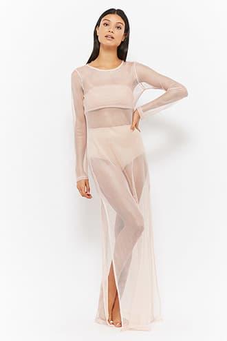 Forever21 Metallic Mesh Swim Cover-up