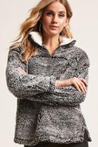 Forever21 Marled Faux Shearling Pullover Sweater