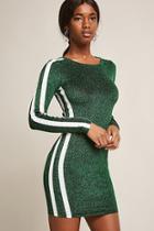 Forever21 Stripe-trim Metallic Bodycon Dress