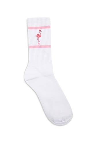 Forever21 Men Flamingo Graphic Crew Socks