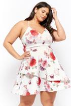 Forever21 Plus Size Tiered Floral Fit & Flare Dress