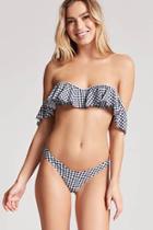 Forever21 Gingham High-rise Bikini Bottoms