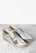 Forever21 Metallic Faux Leather Oxfords