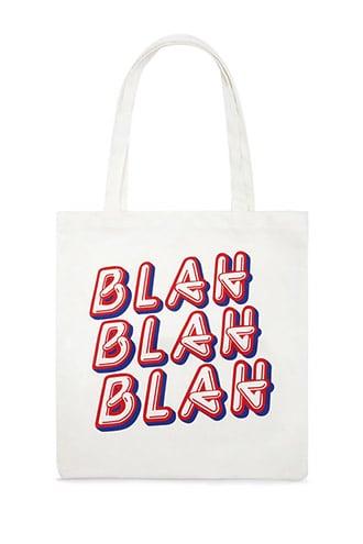 Forever21 Blah Blah Blah Graphic Tote Bag