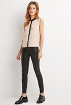 Forever21 Contemporary Contrast Trim Pocket Top