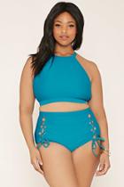 Forever21 Plus Women's  Jade Plus Size Bikini Bottoms