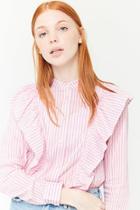 Forever21 Stripe Flounce Top