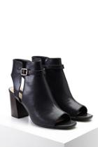 Forever21 Faux Leather Cutout Booties