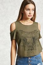 Forever21 Flying High Open-shoulder Tee