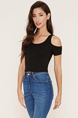 Forever21 Scoop-back Open-shoulder Top