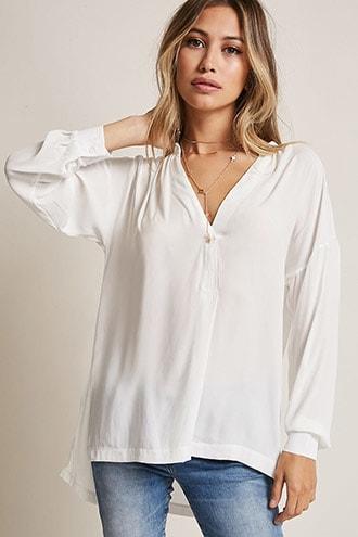 Forever21 Chiffon Popover Blouse