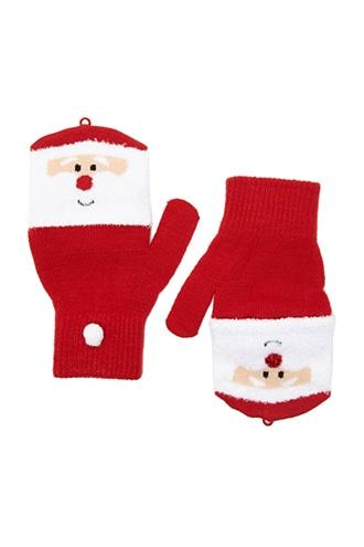Forever21 Women's  Santa Convertible Gloves