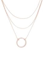 Forever21 Hoop Charm Layered Necklace