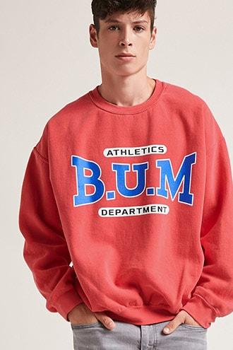 Forever21 B.u.m Graphic Fleece Sweatshirt