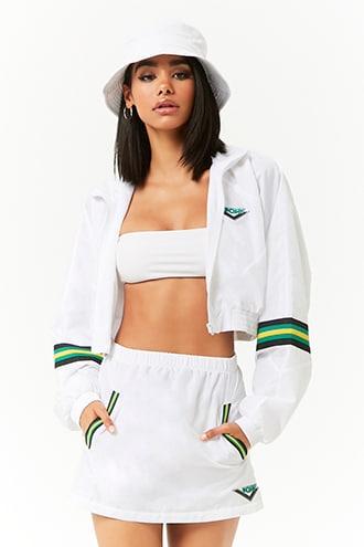 Forever21 Pony Striped Pocket Mini Skirt