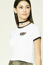 Forever21 Watermelon Patch Ringer Tee