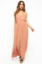 Forever21 Sleeveless Button-front Maxi Dress
