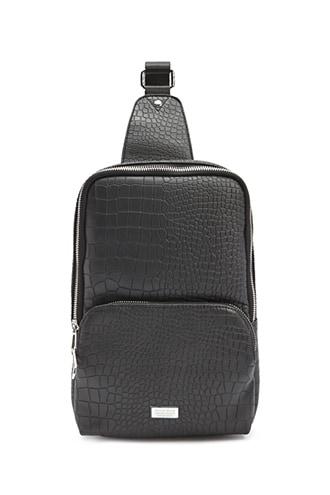 Forever21 Men Reason Faux Croc Sling Backpack