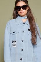 Forever21 Women's  Don't Look Back Graphic Jacket