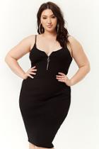 Forever21 Plus Size Ribbed Zip-front Bodycon Dress