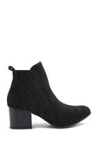 Forever21 Pleated Faux Suede Booties