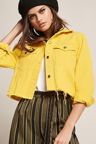 Forever21 Style Club Frayed Denim Jacket