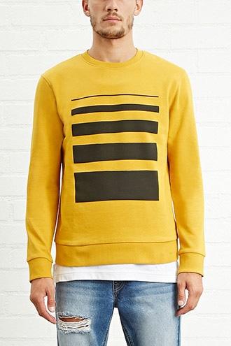 21 Men Men's  Linear Graphic Sweatshirt