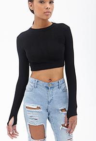 Forever21 Ribbed Knit Crop Top