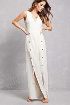 Forever21 Buttoned Wide-leg Jumpsuit